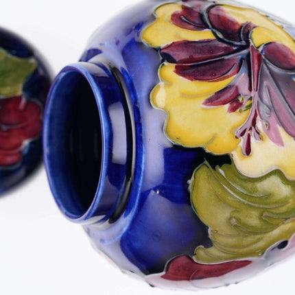 c1950 Walter Moorcroft Hibiscus Ginger Jar - Estate Fresh Austin