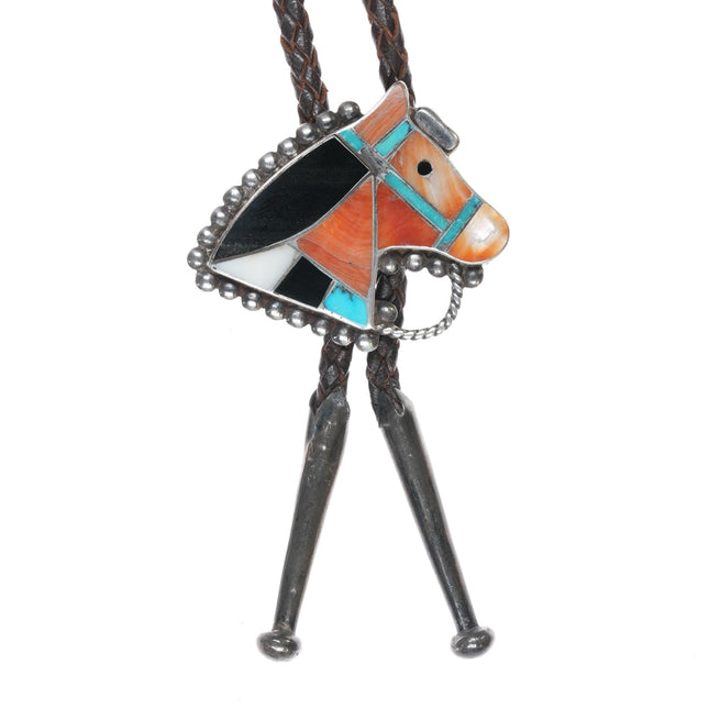 c1950 Zuni Horse head bolo tie - Estate Fresh Austin