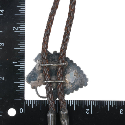 c1950 Zuni Horse head bolo tie - Estate Fresh Austin