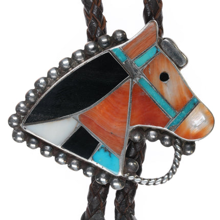 c1950 Zuni Horse head bolo tie - Estate Fresh Austin