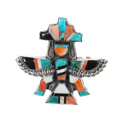 c1950 Zuni inlay Knifewing pin - Estate Fresh Austin