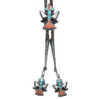 c1950 Zuni sterling knifewing bolo tie with fancy tips - Estate Fresh Austin