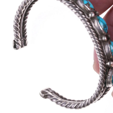 6.5" c1950's Bisbee Turquoise Native American silver bracelet - Estate Fresh Austin