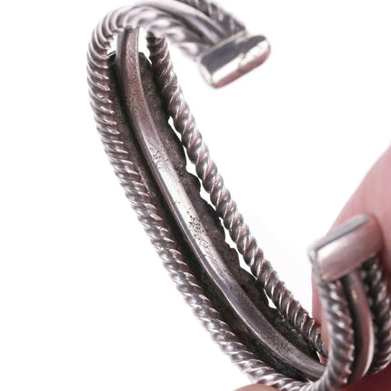 6.5" c1950's Bisbee Turquoise Native American silver bracelet - Estate Fresh Austin