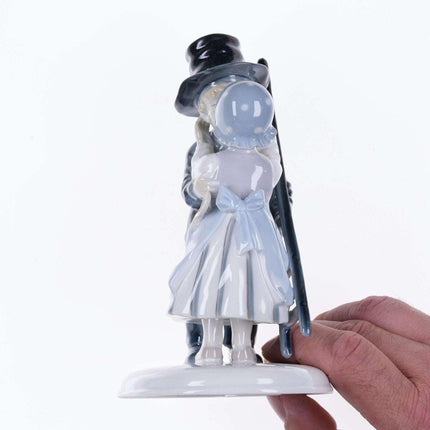 c1950's Metzler and Ortloff German Porcelain Young Chimney Sweep and Maid lovers - Estate Fresh Austin