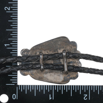 c1950's Native American silver and turquoise bolo tie - Estate Fresh Austin