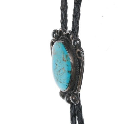 c1950's Native American silver and turquoise bolo tie - Estate Fresh Austin