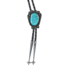 c1950's Native American silver and turquoise bolo tie - Estate Fresh Austin