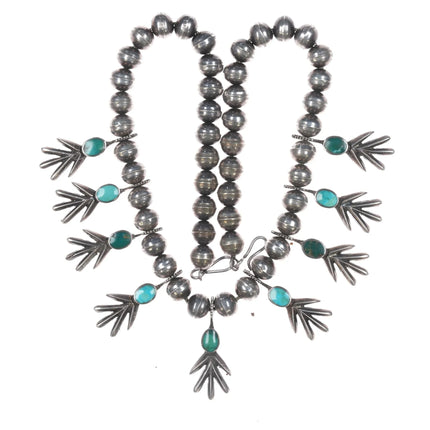 c1950's Native American silver and turquoise necklace - Estate Fresh Austin