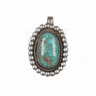 c1950's Native American silver spiderweb turquoise pendant - Estate Fresh Austin