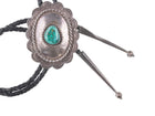 c1950's Navajo Stamped silver and Fox turquoise bolo - Estate Fresh Austin