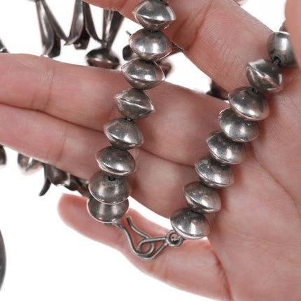 c1950's Vintage Native American Silver Squash blossom necklace - Estate Fresh Austin