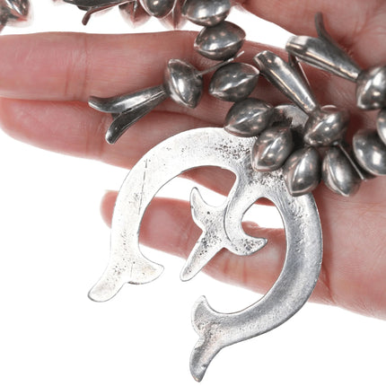 c1950's Vintage Native American Silver Squash blossom necklace - Estate Fresh Austin