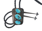 c1960 c-31 Vintage Native American Sterling/turquoise bolo - Estate Fresh Austin