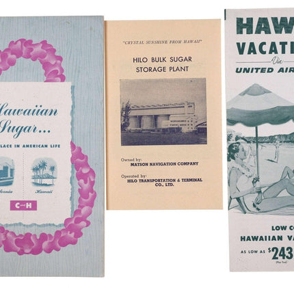 c1952 Hawaiian Islands United Air Lines Hawaii Sugar C and H etc Brochures and b - Estate Fresh Austin