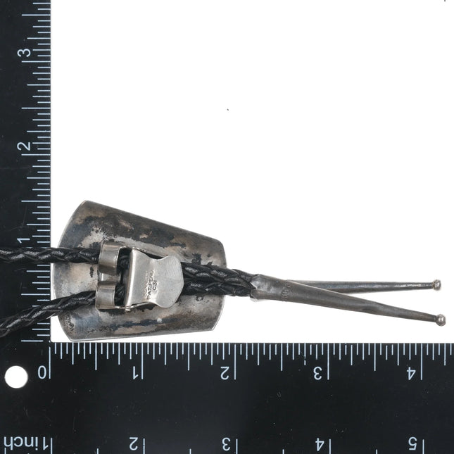 c1960 c-31 Carlos Diaz Sterling Modernist H bolo tie - Estate Fresh Austin