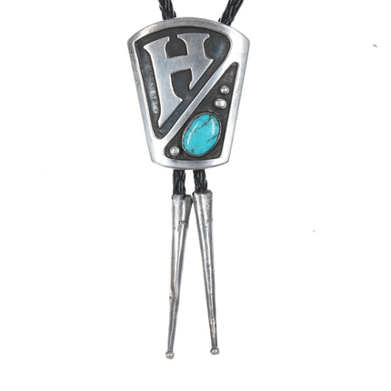 c1960 c-31 Carlos Diaz Sterling Modernist H bolo tie - Estate Fresh Austin