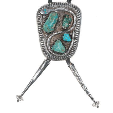 c1960 c-31 Effie Calavaza Zuni Snake bolo tie - Estate Fresh Austin