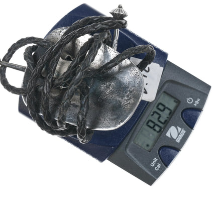 c1960 c-31 Effie Calavaza Zuni Snake bolo tie - Estate Fresh Austin