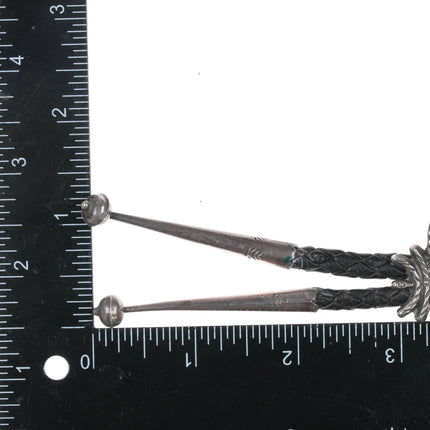 c1960 c-31 Large Scorpion Native American Sterling high grade turquoise bolo tie - Estate Fresh Austin