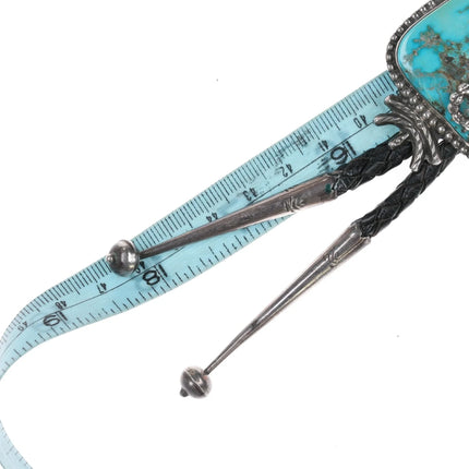 c1960 c-31 Large Scorpion Native American Sterling high grade turquoise bolo tie - Estate Fresh Austin