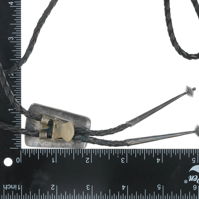 c1960 c-31 Monroe Ashley Navajo sterling bolo tie - Estate Fresh Austin