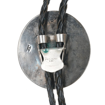 c1960 c-31 Native American silver Shadowbox and turquoise bolo tie - Estate Fresh Austin