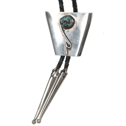 c1960 c-31 Sterling and turquoise bolo tie - Estate Fresh Austin