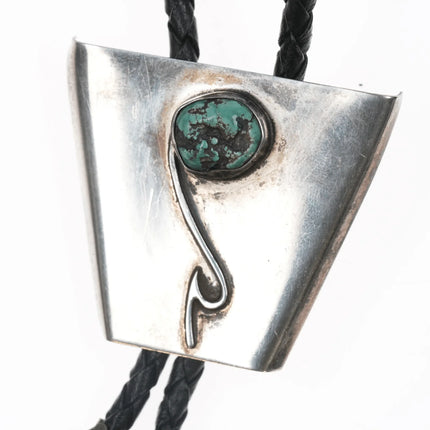 c1960 c-31 Sterling and turquoise bolo tie - Estate Fresh Austin