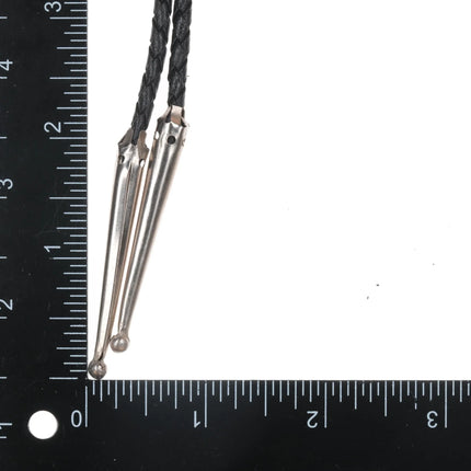 c1960 c-31 Sterling and turquoise bolo tie - Estate Fresh Austin