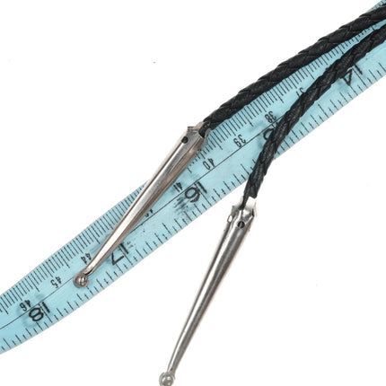 c1960 c-31 Sterling and turquoise bolo tie - Estate Fresh Austin