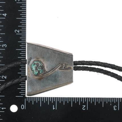 c1960 c-31 Sterling and turquoise bolo tie - Estate Fresh Austin