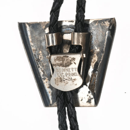 c1960 c-31 Sterling and turquoise bolo tie - Estate Fresh Austin