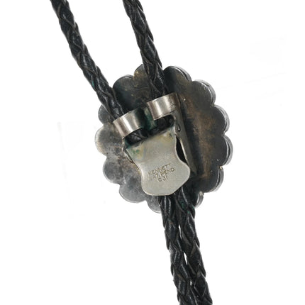 c1960 c-31 Zuni Suniface sterling channel inlay bolo tie - Estate Fresh Austin