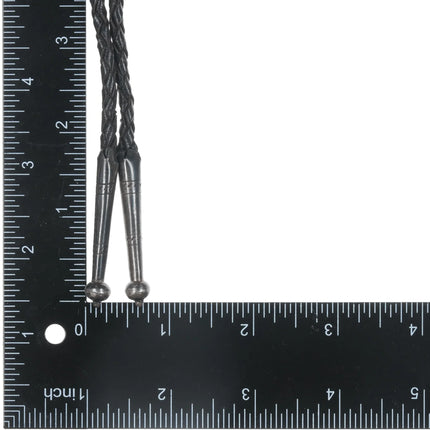 c1960 c-31 Zuni Suniface sterling channel inlay bolo tie - Estate Fresh Austin