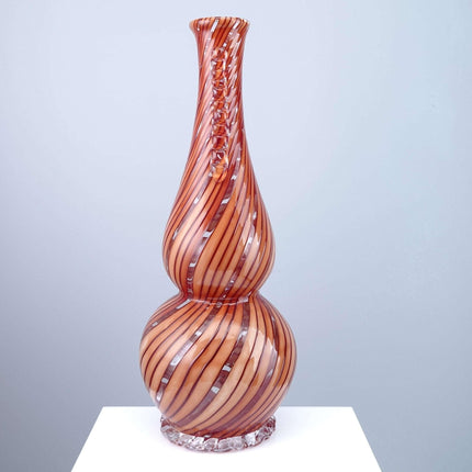 c1960 Ercole Barovier Striato Murano Art Glass Vase - Estate Fresh Austin