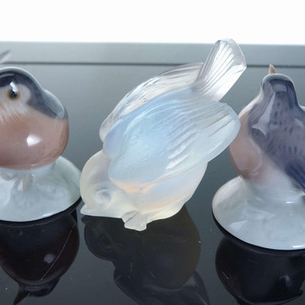 c1960 French Sabino/ Danish Royal Copenhagen Porcelain Bird Figures - Estate Fresh Austin