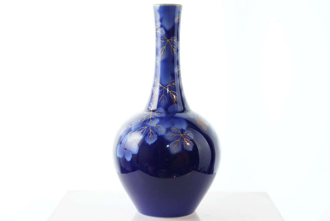c1960 Fukagawa Seiji Arita cobalt blue bud Vase - Estate Fresh Austin