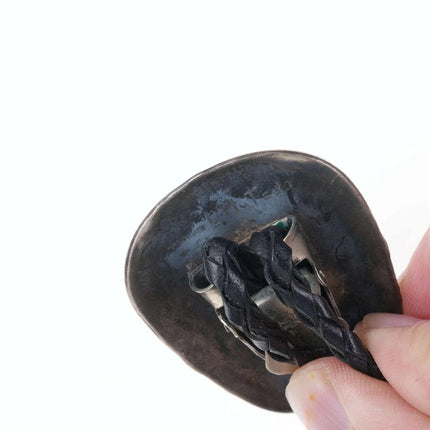 c1960 Louise Platero Navajo Sterling/turquoise Bolo turned lanyard - Estate Fresh Austin