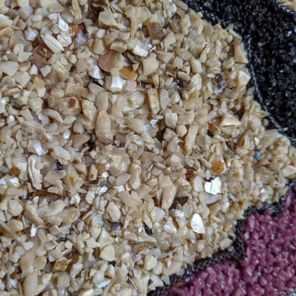 c1960 Mid Century Gravel Art Girl with Poodle - Estate Fresh Austin