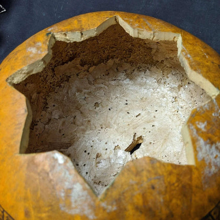 c1960 Peruvian Indigenous Native Gourd art - Estate Fresh Austin