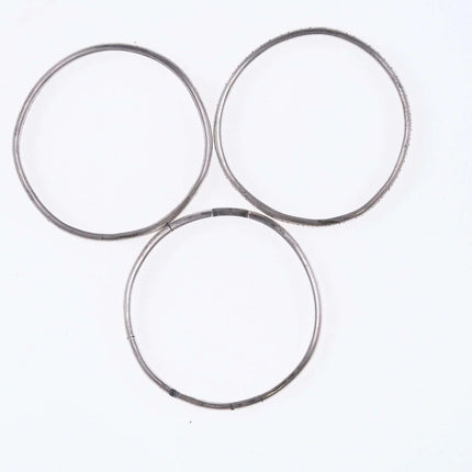 c1960 Peter Broome California Modernist Sterling silver bangles set - Estate Fresh Austin