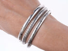c1960 Peter Broome California Modernist Sterling silver bangles set - Estate Fresh Austin