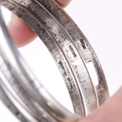 c1960 Peter Broome California Modernist Sterling silver bangles set - Estate Fresh Austin