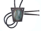 c1960 Southwestern Sterling and jasper bolo tie - Estate Fresh Austin