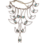 c1960's Pal Kepenyes brutalist Bronze turquoise statement necklace - Estate Fresh Austin