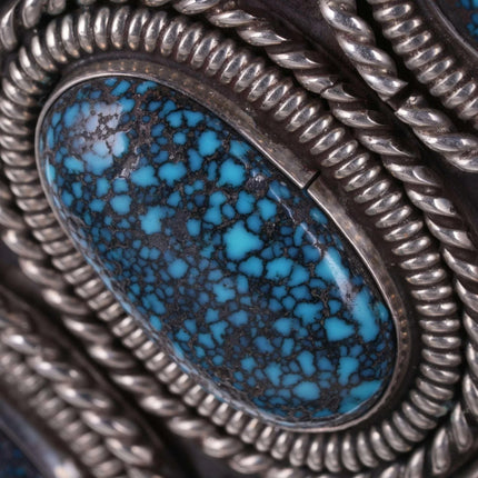 6.5" c1970's Lander Blue Turquoise Native American Silver bracelet - Estate Fresh Austin