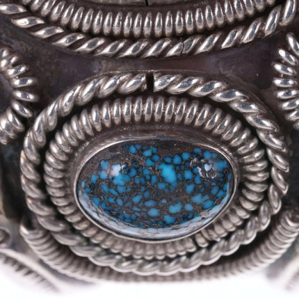6.5" c1970's Lander Blue Turquoise Native American Silver bracelet - Estate Fresh Austin