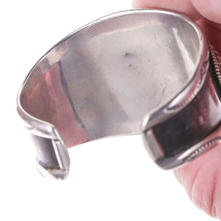 6.5" c1970's Lander Blue Turquoise Native American Silver bracelet - Estate Fresh Austin