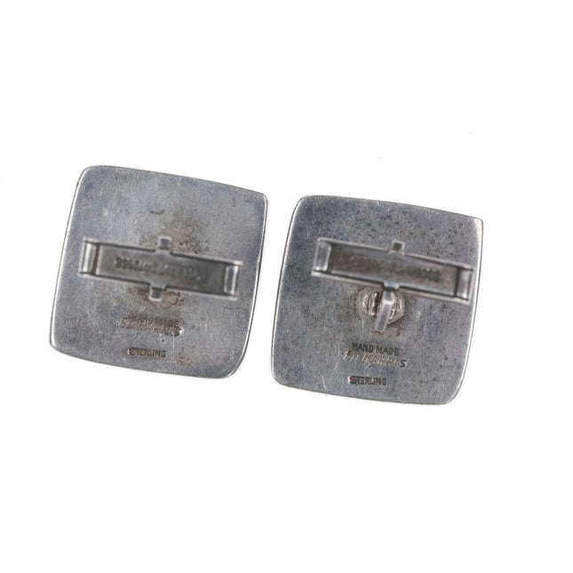 c1970's Modernist Sterling Cufflinks by Ed Harris - Estate Fresh Austin